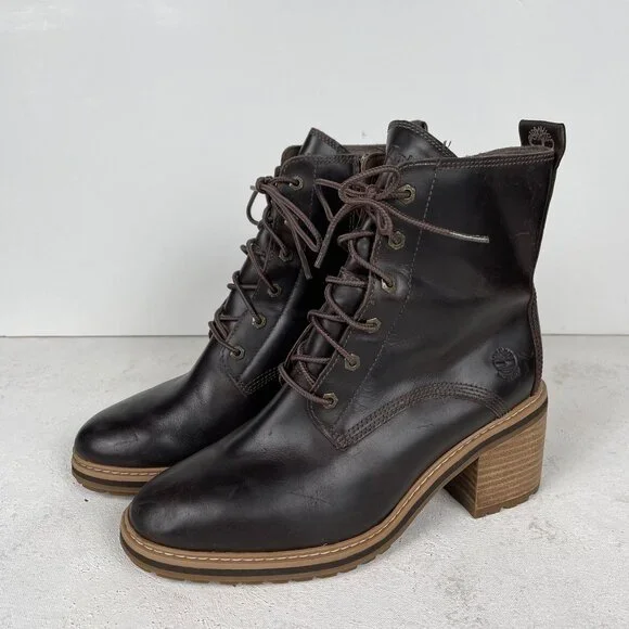 Timberland Sienna Ankle Booties Womens 8 Water Resistant Side Zip - Picture 1 of 10